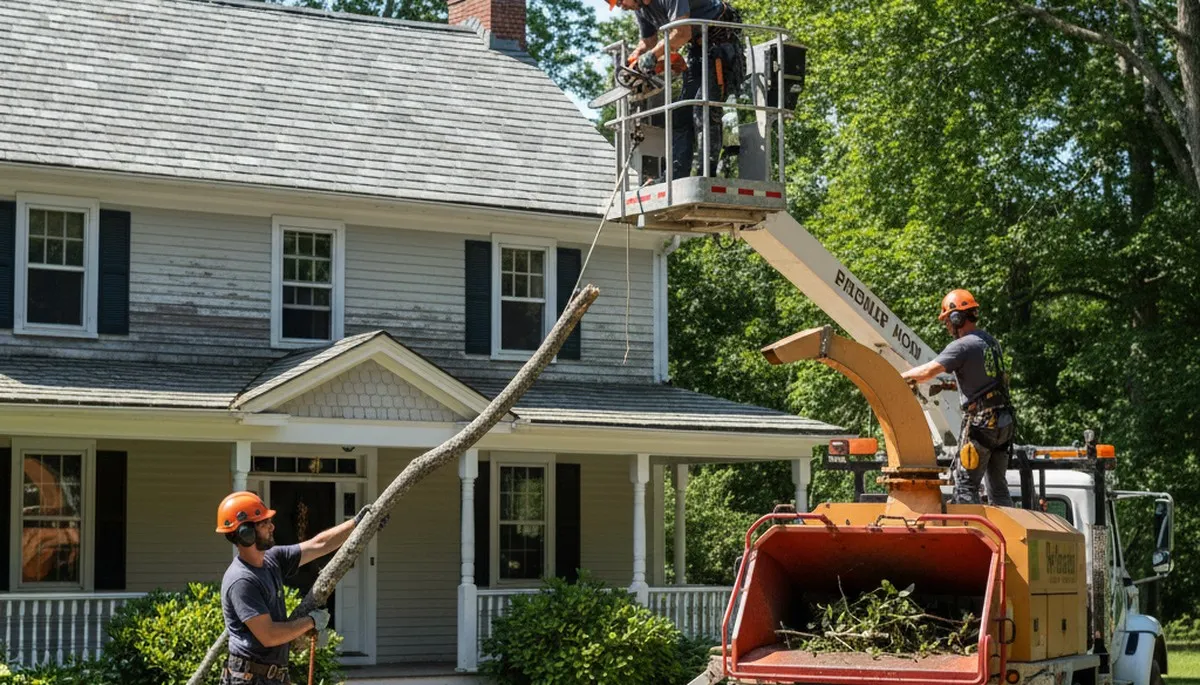 Tree service crew in Albany, NY performing professional tree removal and trimming