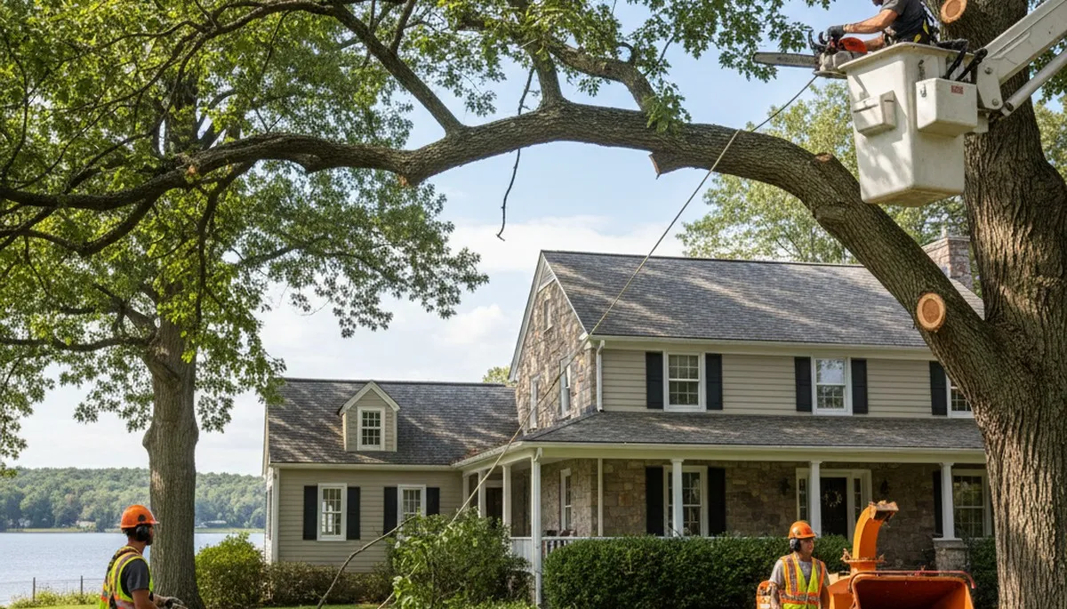 Tree service crew in Albany, NY providing professional tree trimming and removal services